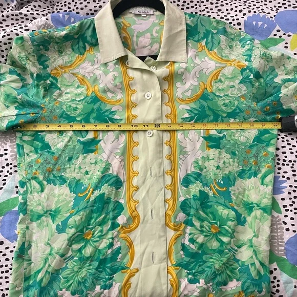 Vintage ESCADA 100% silk shirt size 38 EU or 10 US opulent design - Picture 6 of 10